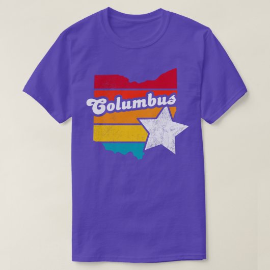 Columbus Ohio Verdrietig Souvenir 2 T-shirt (Design voorkant)