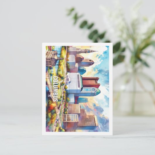 Columbus Ohio Verenigde Staten Famous Place waterv Briefkaart (Staand voorkant)