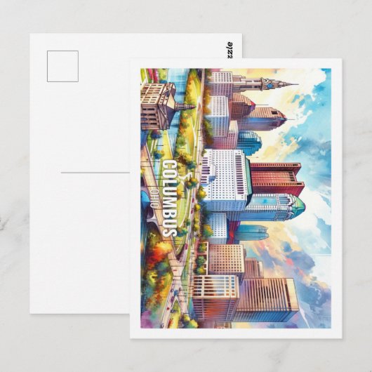 Columbus Ohio Verenigde Staten Famous Place waterv Briefkaart (Voorkant / Achterkant)