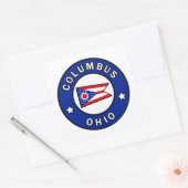 Columbus Ohio Vierkante Sticker (Envelop)
