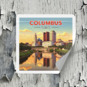  Columbus Ohio Vierkante Sticker
