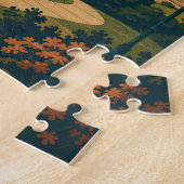 Columbus Ohio Vintage Skyline Puzzel (Zijkant)