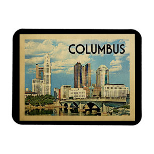 Columbus Ohio Vintage Travel Magneet