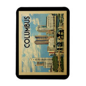 Columbus Ohio Vintage Travel Magneet (Verticaal)