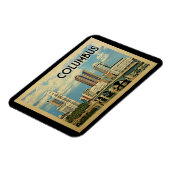 Columbus Ohio Vintage Travel Magneet (Linkerzijde)