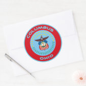 Columbus Ohio vlagzegel Ronde Sticker (Envelop)