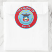 Columbus Ohio vlagzegel Ronde Sticker (Tas)