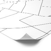 Columbus, Ohio (zwart op wit) Poster (Hoek)