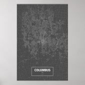 Columbus, Ohio (zwart wit) Poster (Voorkant)