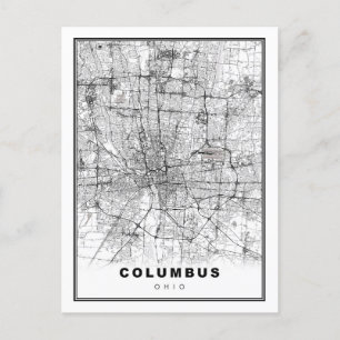 Columbus Plattegrond Briefkaart