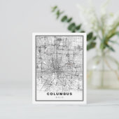 Columbus Plattegrond Briefkaart (Staand voorkant)