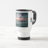 Columbus Quote Sunset custom monogram mokken (Voorkant rechts)