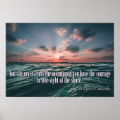 Columbus Quote Sunset poster (Voorkant)
