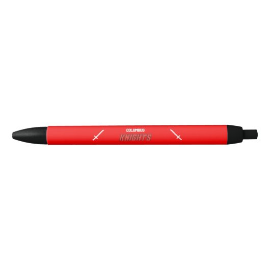 Columbus Ridders Zwarte Inkt Pen (Voorkant)