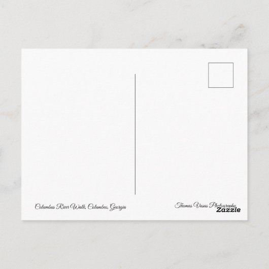 Columbus River Walk Briefkaart (Achterkant)