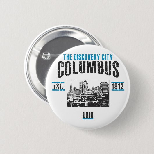Columbus Ronde Button 5,7 Cm (Voorkant /achterkant)