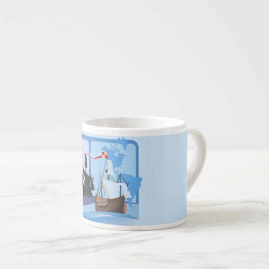 Columbus Sailing the Ocean Blue - Espresso Kop (Voorkant rechts)