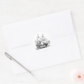 Columbus-schip Ronde Sticker (Envelop)