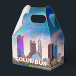 Columbus Silhouette Abstracte Kunst Bedankdoosjes<br><div class="desc">Voeg een moderne touch toe aan uw evenement met deze favor doos met abstracte Columbus skyline kunst. Perfect voor bruiloften,  feesten of zakelijke geschenken.</div>