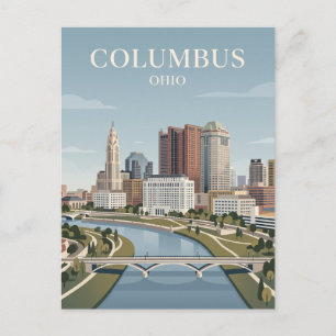 Columbus Silhouette Ohio Briefkaart