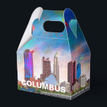 Columbus Skyline Abstracte kunst Bedankdoosjes<br><div class="desc">Voeg een modern tintje toe aan uw evenement met deze gunstbox met abstracte Columbus skyline-kunst. Perfect voor bruiloften,  feesten of relatiegeschenken.</div>