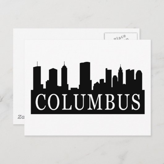 Columbus Skyline Briefkaart (Voorkant / Achterkant)