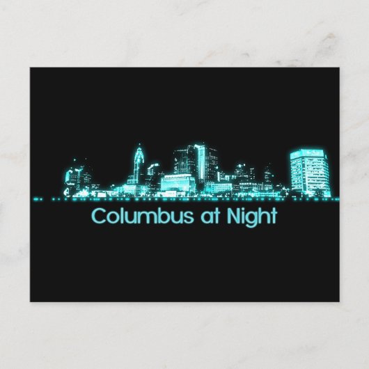 Columbus Skyline Briefkaart (Voorkant)