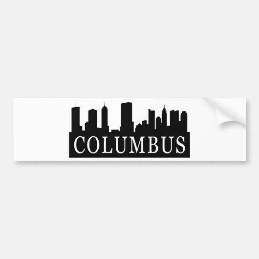 Columbus Skyline Bumpersticker (Voorkant)