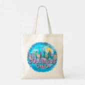 Columbus Skyline canvas tas (Achterkant)