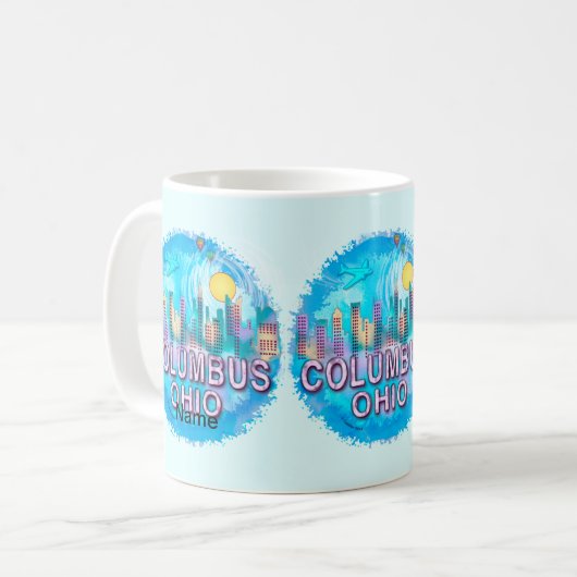 Columbus Skyline Koffiemok (Voorkant links)