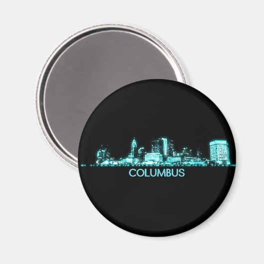 Columbus Skyline Magneet (Voorkant / Achterkant)