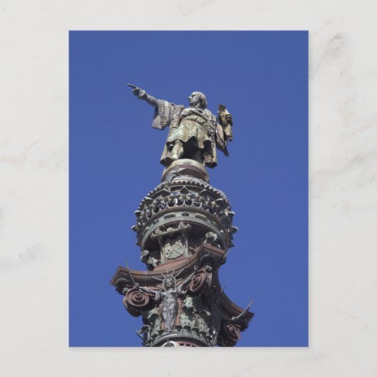 Columbus standbeeld, Barcelona Briefkaart (Voorkant)