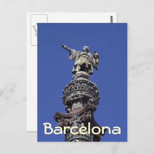 Columbus standbeeld, Barcelona Briefkaart (Voorkant / Achterkant)