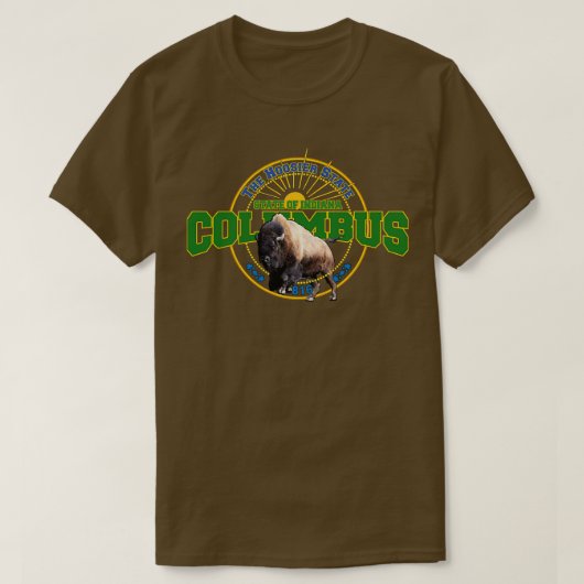 Columbus State of Indiana Cadeau T-shirt (Design voorkant)