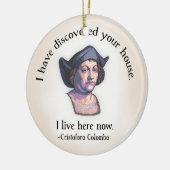 Columbus Uw Huis Keramisch Ornament (Links)