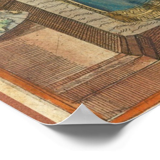 Columbus Vespucci Magellan Pizzaro Tissue Paper Poster (Hoek)