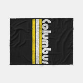 Columbus Voetbal Vintage Stad Fleece Deken (Voorkant (Horizontaal))