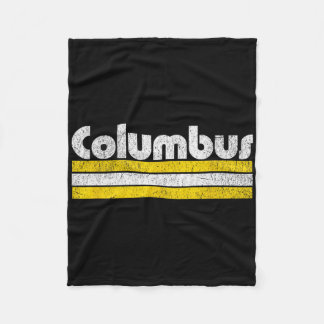 Columbus Voetbal Vintage Stad  Fleece Deken
