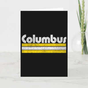 Columbus Voetbal Vintage Stad Kaart