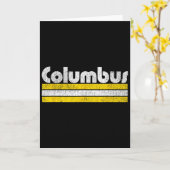 Columbus Voetbal Vintage Stad  Kaart (Gele Bloem)