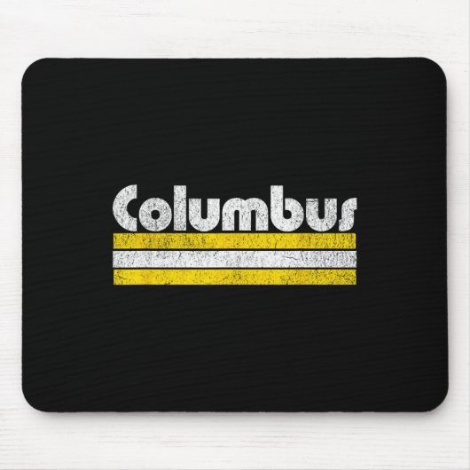 Columbus Voetbal Vintage Stad  Muismat (Voorkant)
