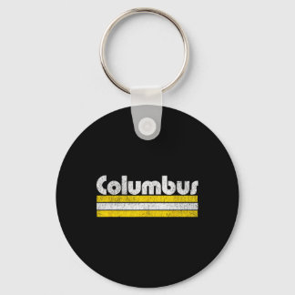 Columbus Voetbal Vintage Stad Sleutelhanger