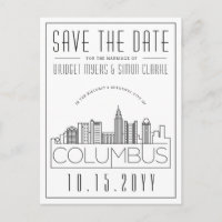 Columbus Wedding Deco Skyline De datum opslaan