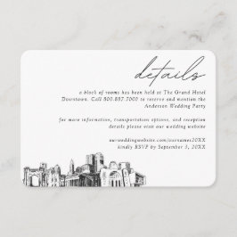 Columbus Wedding Hotel Kamer Blok Details Informatiekaartje