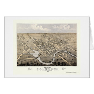 Columbus, WI Panorama - 1868