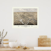 Columbus, WI Panorama - 1868 Poster (Keuken)