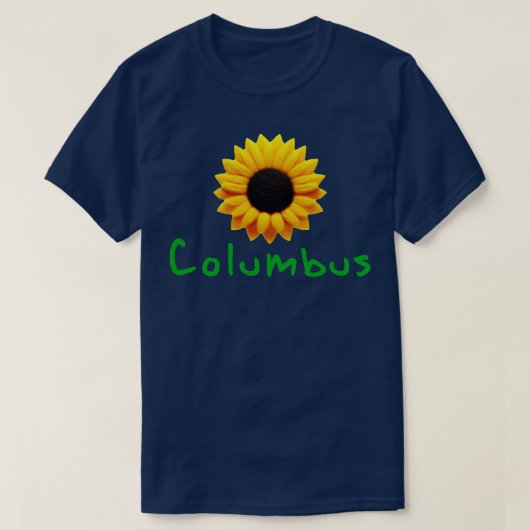 Columbus zonnebloem t-shirt (Design voorkant)