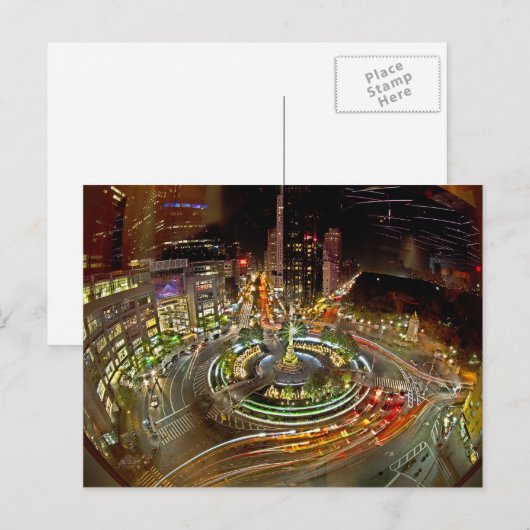 Columbuscirkel, NYC Briefkaart (Voorkant / Achterkant)