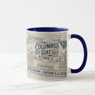 Columbusdag 12 oktober Vintage Amerikaans Erfgoed Mok