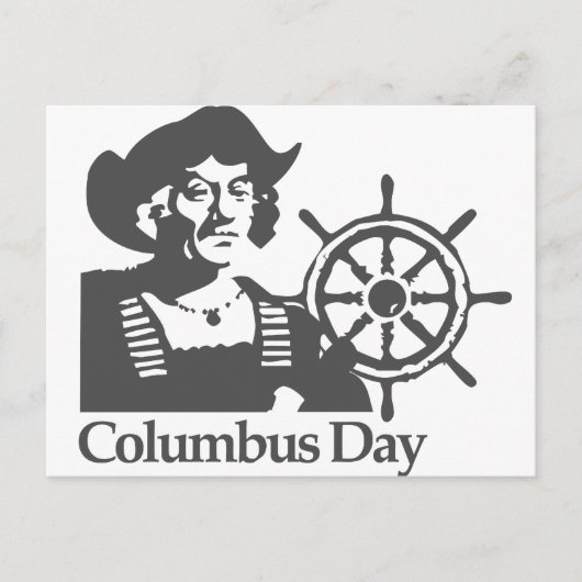 Columbusdag Briefkaart (Voorkant)